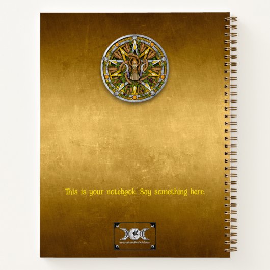 Customizable 8.5 x 11 Lughnasadh Harvest Notebook Notitieboek (Achterkant)