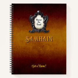 Customizable 8.5 x 11 Samhain Halloween Notebook Notitieboek