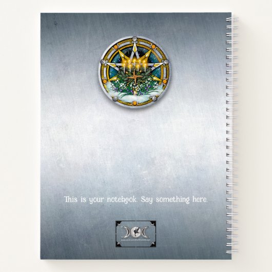Customizable 8.5x11 Imbolc Candlemas Notebook Notitieboek (Achterkant)