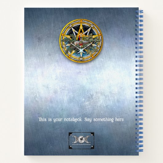 Customizable 8.5x11 Yule Winter Solstice Notebook Notitieboek (Achterkant)