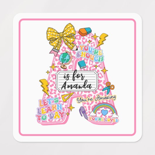 Customizable “A is for” Alphabet Art – Inspiration Labels (Design 2)