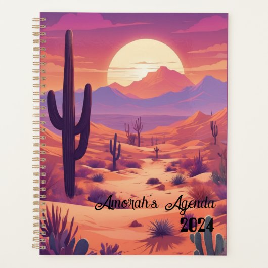 Customizable agenda, planner, name, year, desert planner (Voorkant)