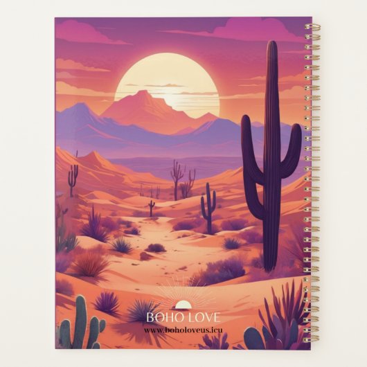 Customizable agenda, planner, name, year, desert planner (Achterkant)