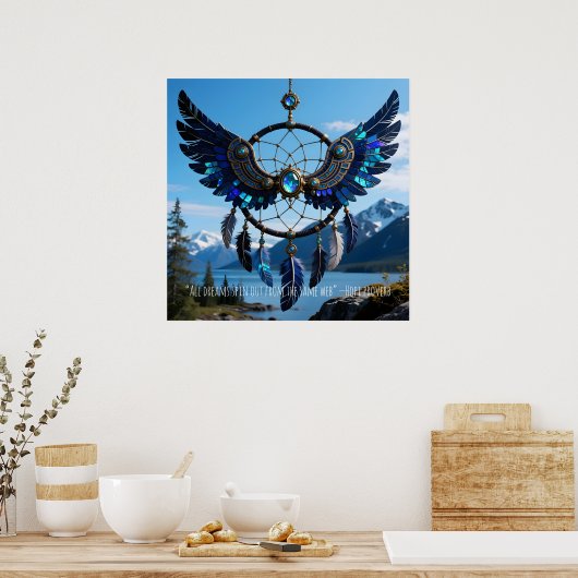 Customizable and Dowloadable Dreamcatcher Wings Poster (Keuken)