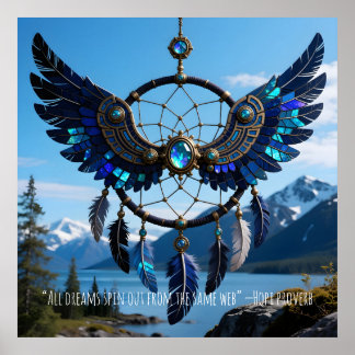 Customizable and Dowloadable Dreamcatcher Wings Poster