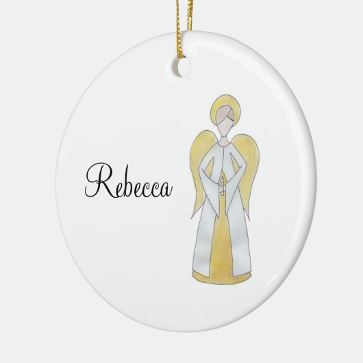 Customizable Angel Keramisch Ornament (Links)