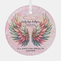Customizable Angel Wings Memorial 