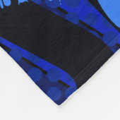 Customizable Any Name or Word | Blue & Black Fleece Deken (Hoek)
