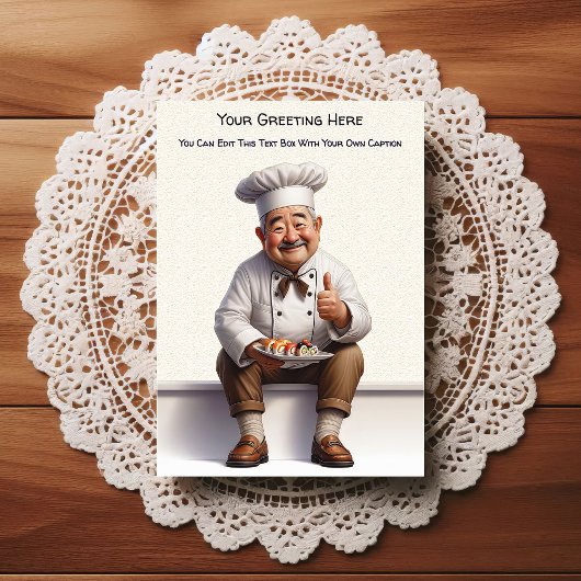 Customizable Any Occasion Cooking / Chef Postcard Briefkaart