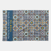 Customizable Azulejo Sass Theedoek (Horizontaal)
