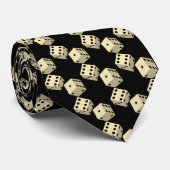 Customizable background colour Dice Games pattern Stropdas (Opgerold)