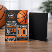 Customizable basketball birthday invitations kaart