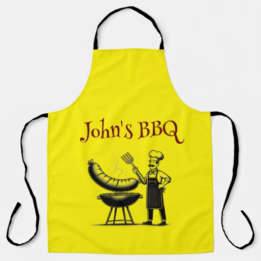 Customizable BBQ Master Chef Schort (Voorkant)