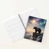 Customizable Bear in the wild Notitieboek (Binnen)
