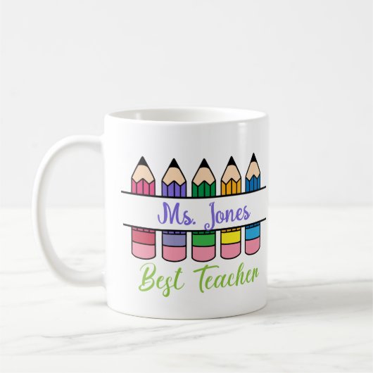 Customizable Best Teacher Appreciation Koffiemok (Links)