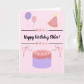 Customizable birthday card  kaart (Voorkant)