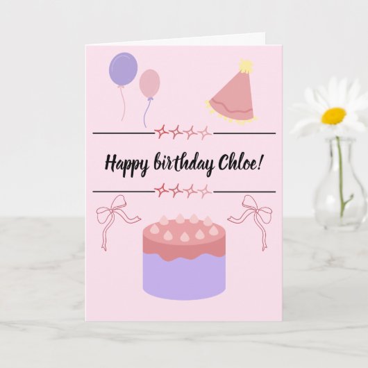 Customizable birthday card  kaart (Kleine Plant)