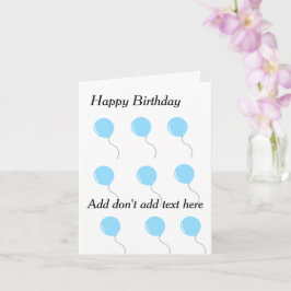 Customizable birthday cards kaart