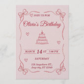 Customizable Birthday Invitation Card - Stylish Kaart (Voorkant)