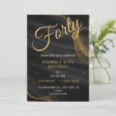 customizable birthday invite Elegant Birthday Card Kaart (Staand voorkant)