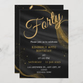 customizable birthday invite Elegant Birthday Card Kaart (Voorkant / Achterkant)