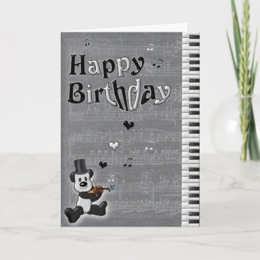 Customizable Birthday Panda Card Kaart (Voorkant)