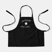 Customizable black apron - star apron for kids schort (Voorkant)