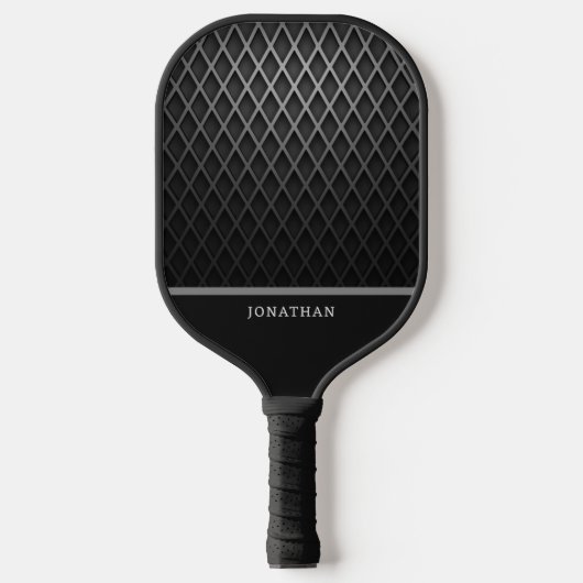Customizable Black Diamond Pattern Pickleball Pickleball Paddle (Voorkant)