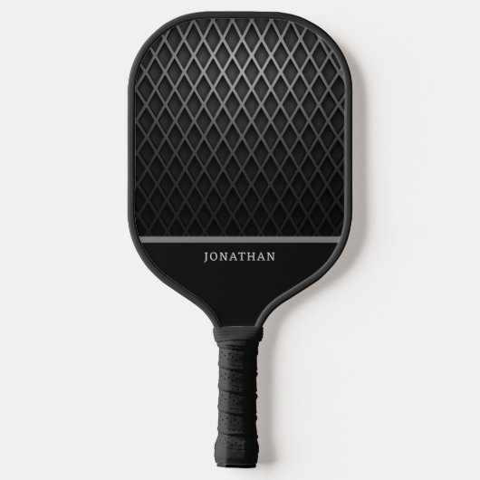 Customizable Black Diamond Pattern Pickleball Pickleball Paddle (Achterkant)