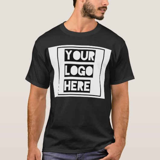 Customizable Black T-shirt  (Voorkant)