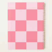 Customizable Blue and PinCheckered Teacher Planner (Achterkant)