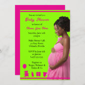 Customizable Blue Gold | Pregnant Downloadable Kaart (Voorkant / Achterkant)