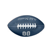 Customizable Blue & Silver Mini American Football (Voorkant)