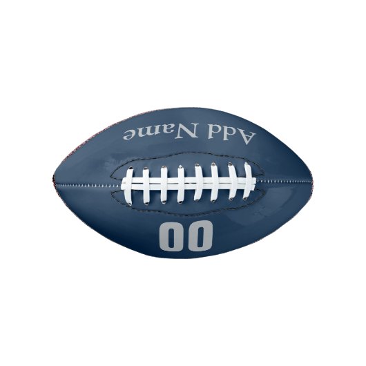 Customizable Blue & Silver Mini American Football (Voorkant)