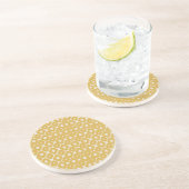 Customizable Boho Mustard Diamonds coasters Zandsteen Onderzetter (Zijkant)