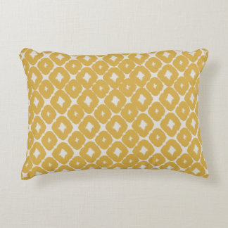 Customizable Boho Mustard Diamonds Cushion Accent Kussen