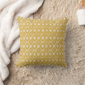 Customizable Boho Mustard Diamonds Cushion Kussen (Deken)