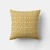 Customizable Boho Mustard Diamonds Cushion Kussen (Achterkant)