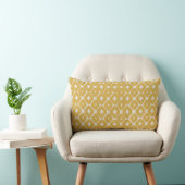 Customizable Boho Mustard Diamonds Cushion Kussen (Stoel)