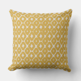 Customizable Boho Mustard Diamonds Cushion Kussen