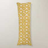 Customizable Boho Mustard Diamonds Cushion Lichaamskussen (Voorkant Verticaal)