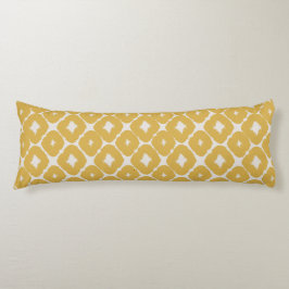 Customizable Boho Mustard Diamonds Cushion Lichaamskussen