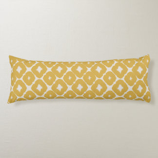 Customizable Boho Mustard Diamonds Cushion Lichaamskussen