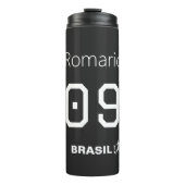 Customizable Brasil Soccer Team Monochromatic  Thermosbeker (Voorkant)