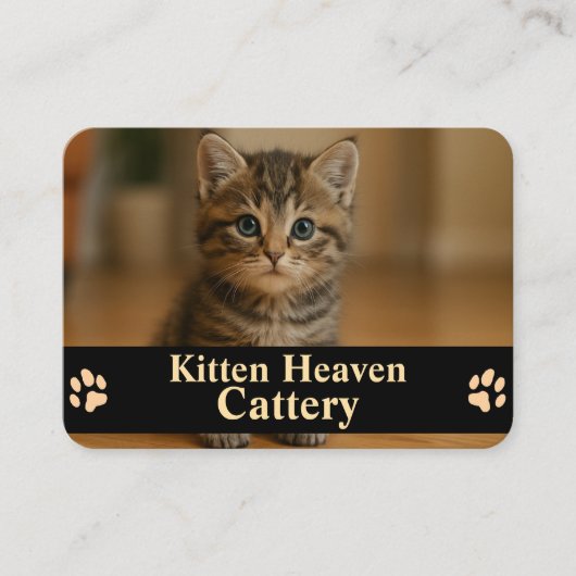 Customizable Business Card for Cattery  Visitekaartje (Voorkant)