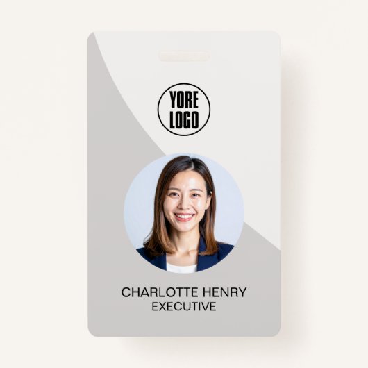 Customizable Business ID Card | Minimal Employee  Badge (Voorkant)