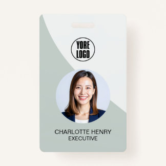 Customizable Business ID Card | Minimal Employee  Badge
