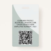 Customizable Business ID Card | Minimal Employee  Badge (Achterkant)