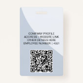 Customizable Business ID Card | Minimal Employee  Badge (Achterkant)