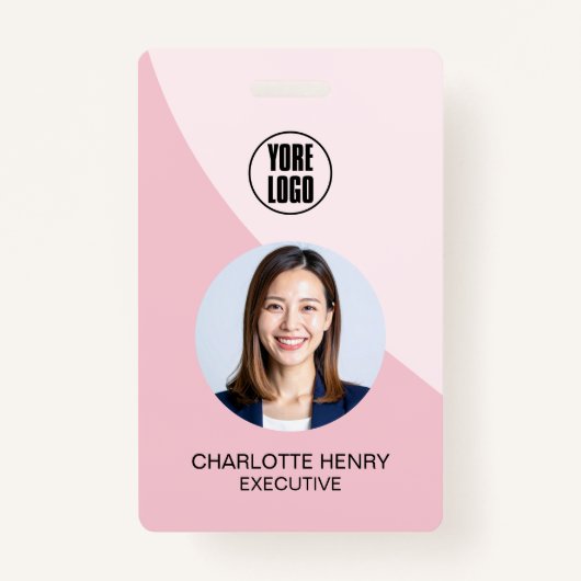 Customizable Business ID Card | Minimal Employee  Badge (Voorkant)